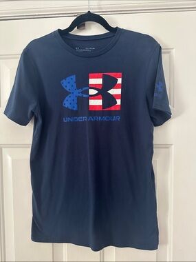 Under Armour Freedom Logo Shirt Blue Red